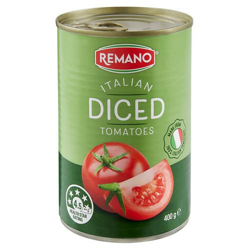 Italian Diced Tomatoes 400g Product Image Front shot 01